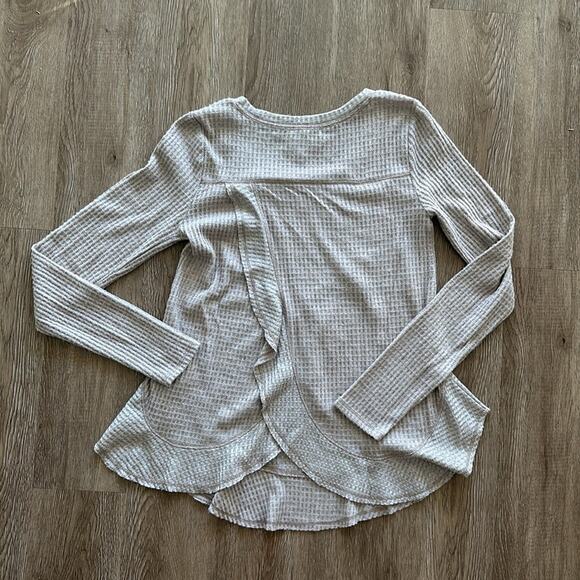 Anthropologie Saturday Sunday Wendy Waffle Long Sleeve Top - Picture 4 of 5
